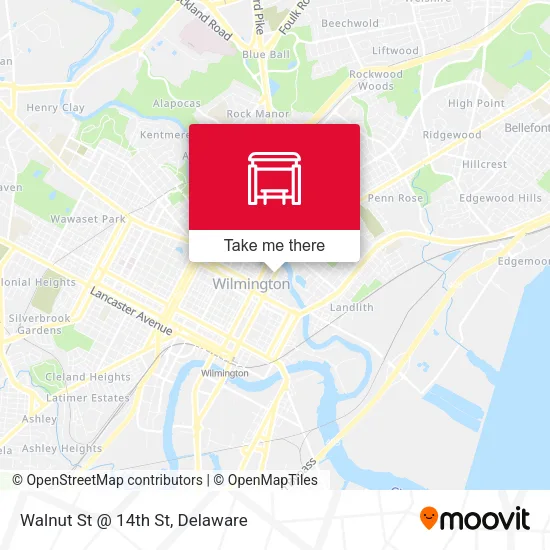 Mapa de Walnut St @ 14th St