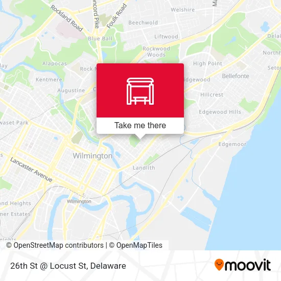 26th St @ Locust St map