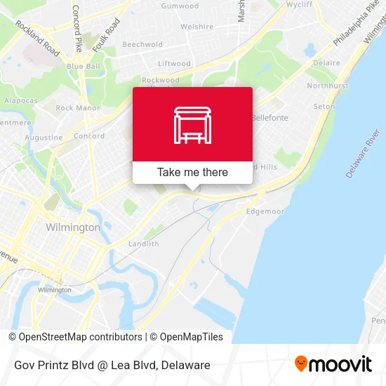 Mapa de Gov Printz Blvd @ Lea Blvd