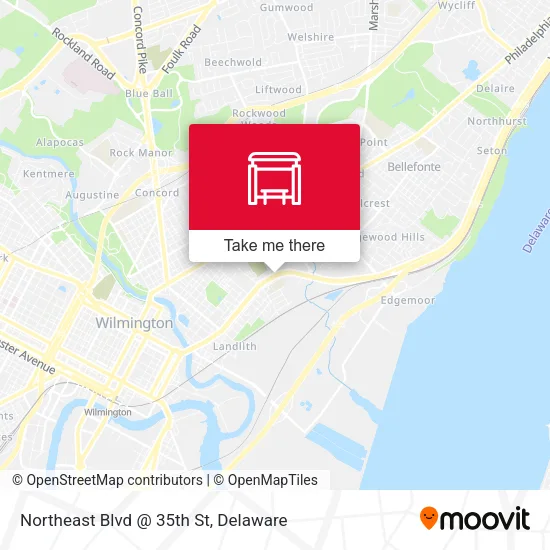 Mapa de Northeast Blvd @ 35th St
