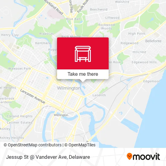 Mapa de Jessup St @ Vandever Ave