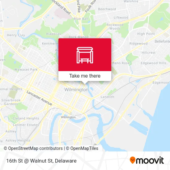 Mapa de 16th St @ Walnut St