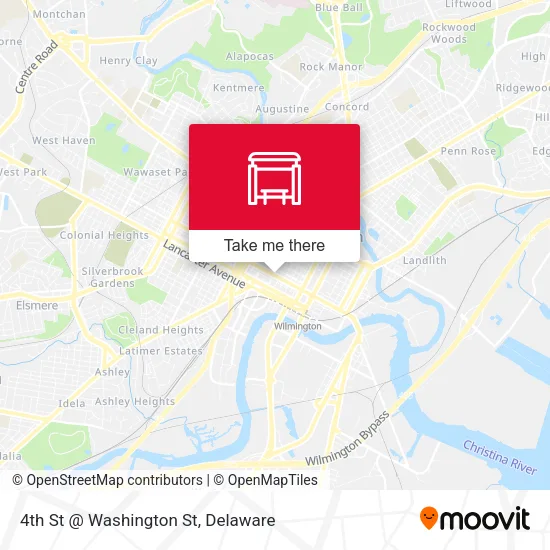 Mapa de 4th St @ Washington St