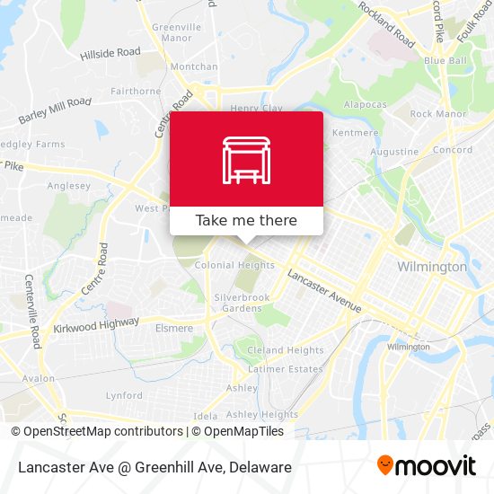 Mapa de Lancaster Ave @ Greenhill Ave