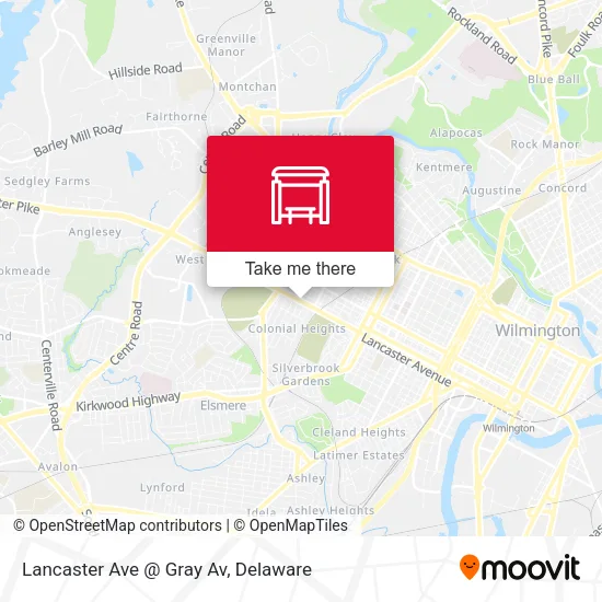 Mapa de Lancaster Ave @ Gray Av