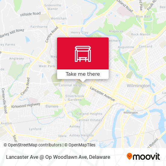 Lancaster Ave @ Op Woodlawn Ave map