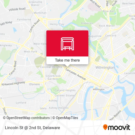 Lincoln St @ 2nd St map