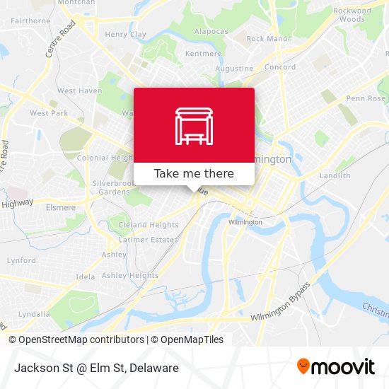 Jackson St @ Elm St map