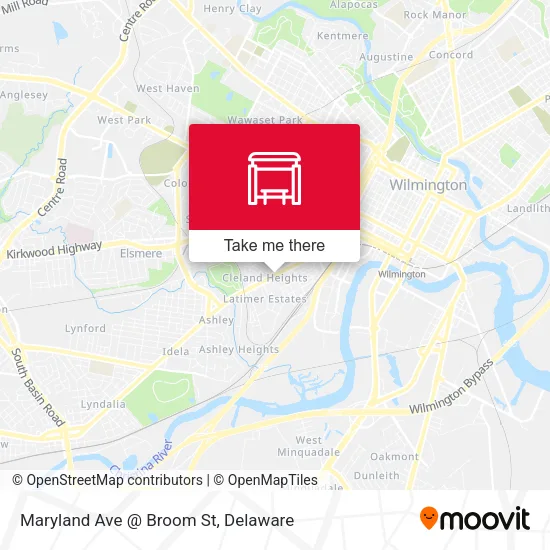 Maryland Ave @ Broom St map