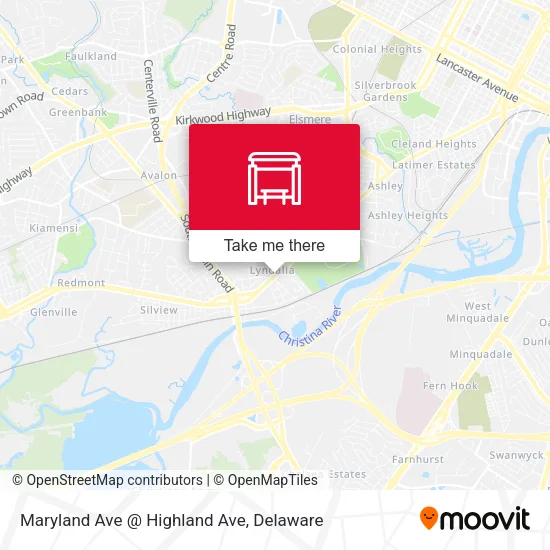 Maryland Ave @ Highland Ave map