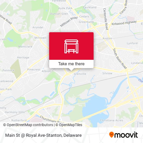 Main St @ Royal Ave-Stanton map