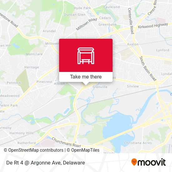 Mapa de De Rt 4 @ Argonne Ave
