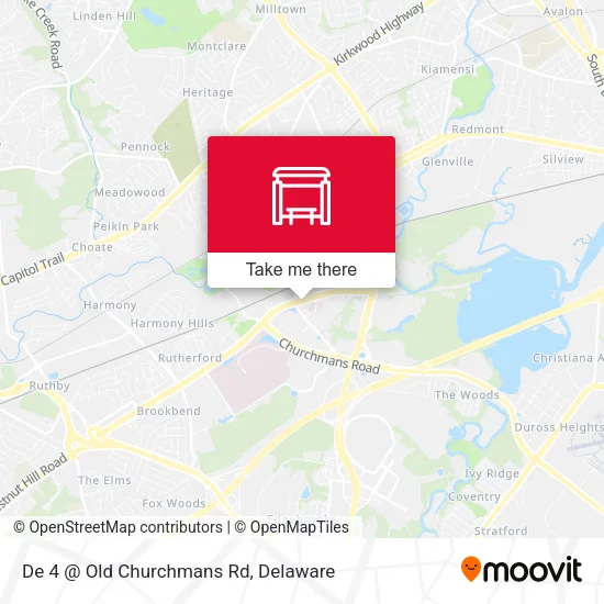 Mapa de De 4 @ Old Churchmans Rd