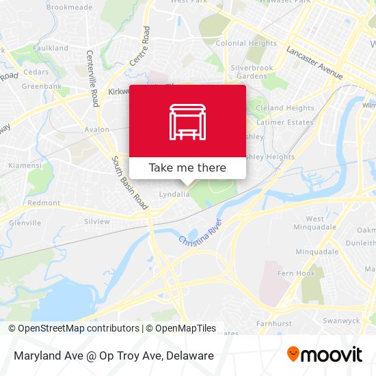 Maryland Ave @ Op Troy Ave map