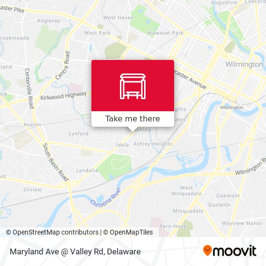 Maryland Ave @ Valley Rd map