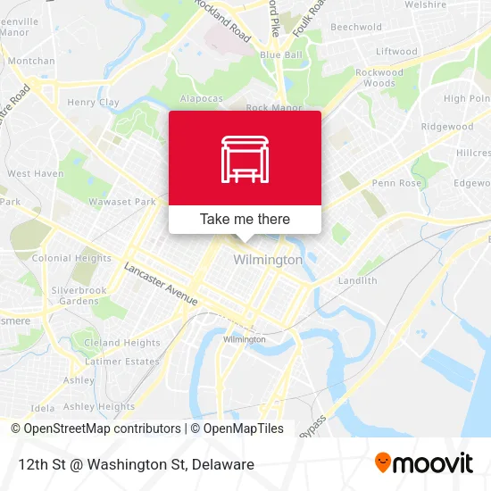Mapa de 12th St @ Washington St