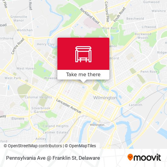 Mapa de Pennsylvania Ave @ Franklin St