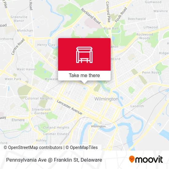 Mapa de Pennsylvania Ave @ Franklin St
