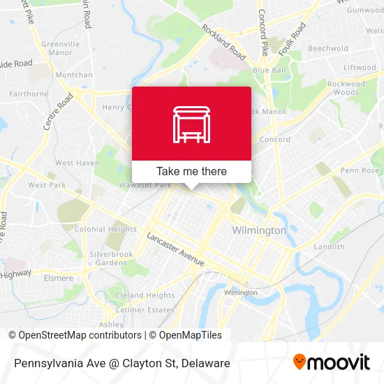 Mapa de Pennsylvania Ave @ Clayton St