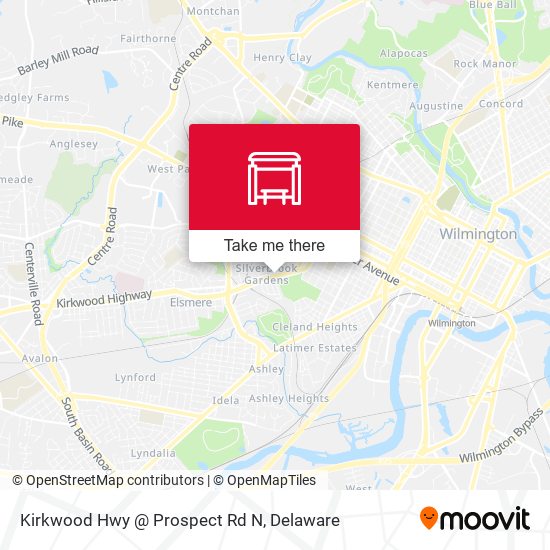 Mapa de Kirkwood Hwy @ Prospect Rd N