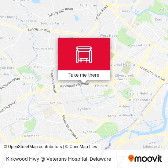 Kirkwood Hwy @ Veterans Hospital map