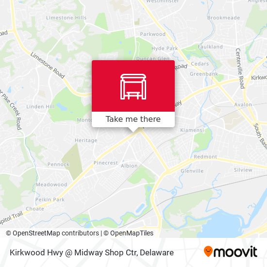 Kirkwood Hwy @ Midway Shop Ctr map