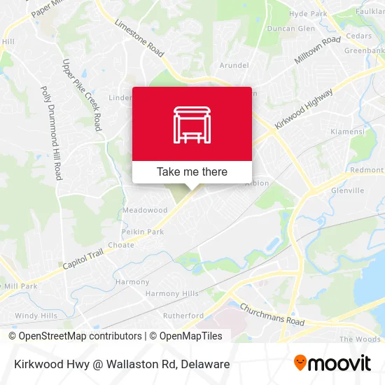 Kirkwood Hwy @ Wallaston Rd map