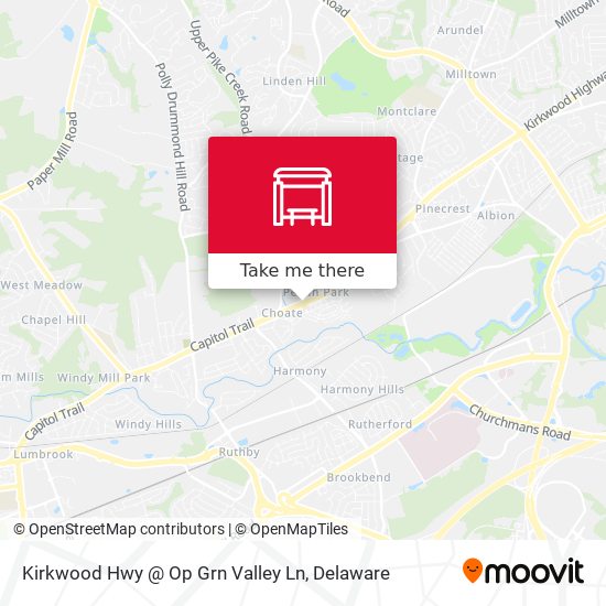 Kirkwood Hwy @ Op Grn Valley Ln map