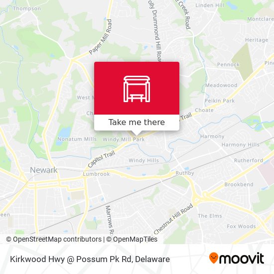 Kirkwood Hwy @ Possum Pk Rd map