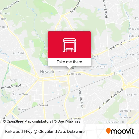 Kirkwood Hwy @ Cleveland Ave map