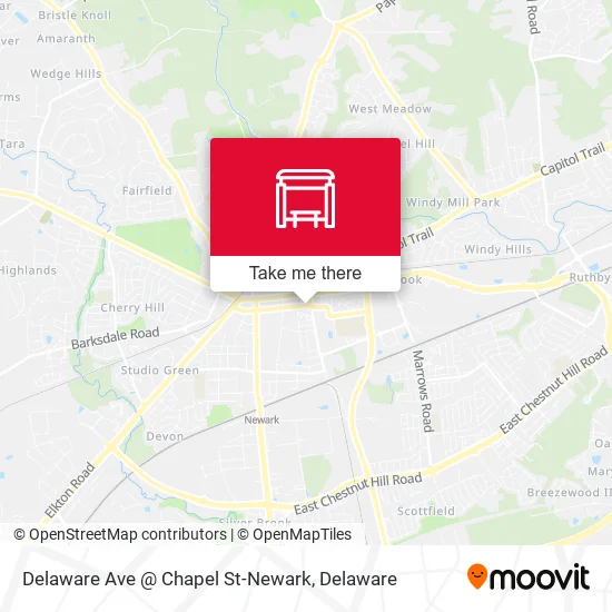 Mapa de Delaware Ave @ Chapel St-Newark