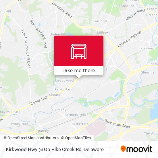 Mapa de Kirkwood Hwy @ Op Pike Creek Rd