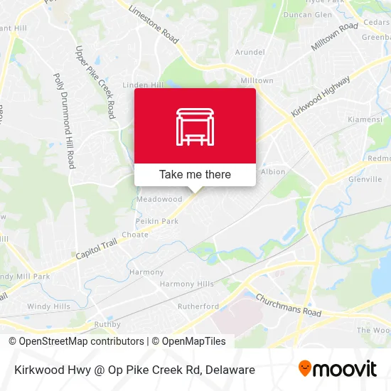 Kirkwood Hwy @ Op Pike Creek Rd map