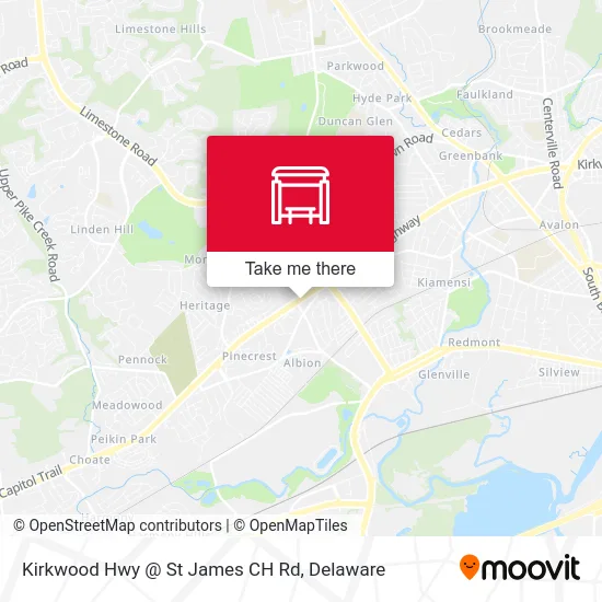 Kirkwood Hwy @ St James CH Rd map