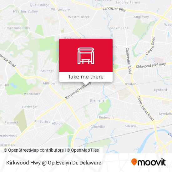 Kirkwood Hwy @ Op Evelyn Dr map