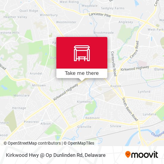 Mapa de Kirkwood Hwy @ Op Dunlinden Rd