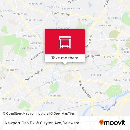 Newport-Gap Pk @ Clayton Ave map