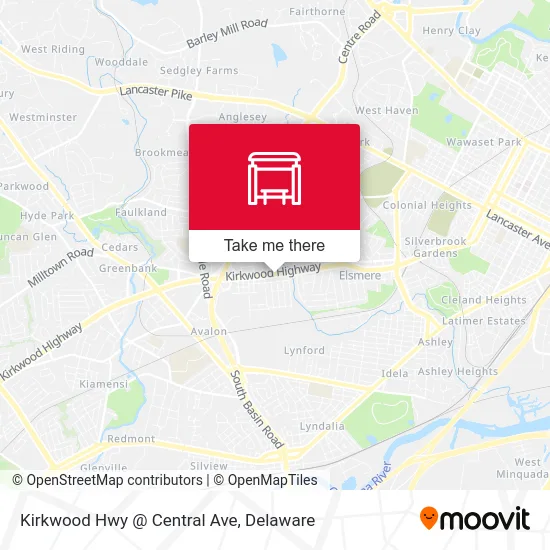 Kirkwood Hwy @ Central Ave map