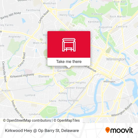 Kirkwood Hwy @ Op Barry St map