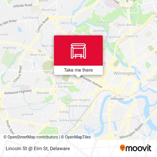 Mapa de Lincoln St @ Elm St