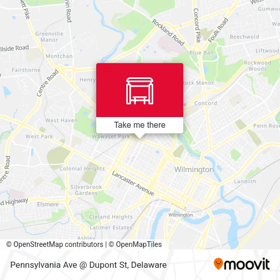 Pennsylvania Ave @ Dupont St map