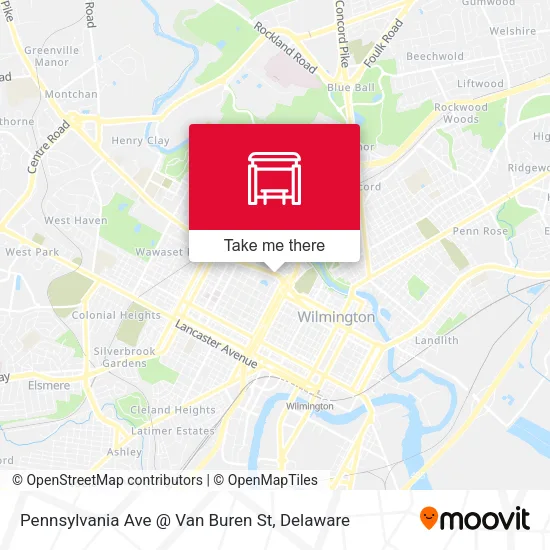 Mapa de Pennsylvania Ave @ Van Buren St