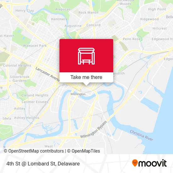 4th St @ Lombard St map