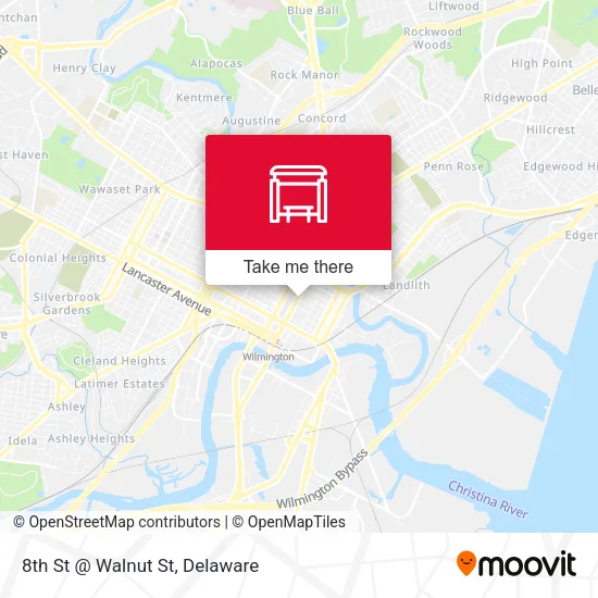 Mapa de 8th St @ Walnut St