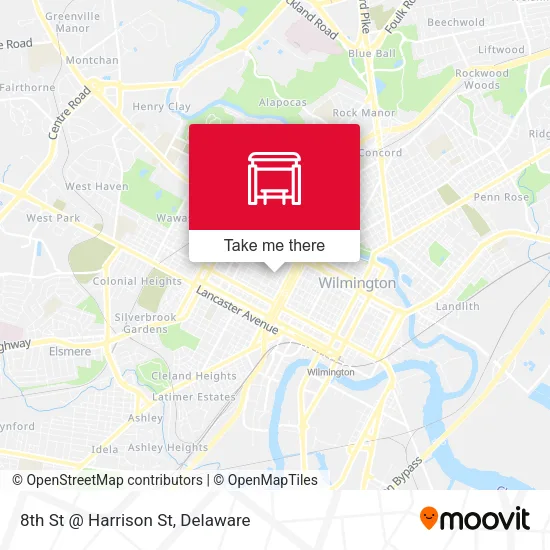Mapa de 8th St @ Harrison St
