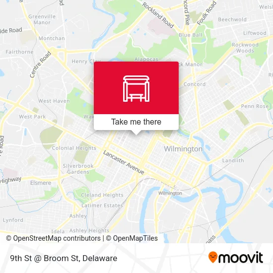 9th St @ Broom St map