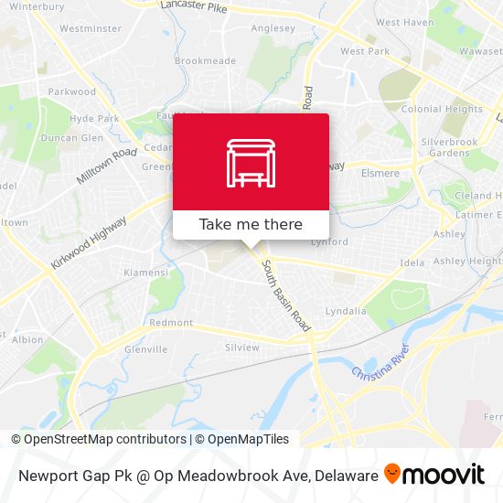 Newport Gap Pk @ Op Meadowbrook Ave map