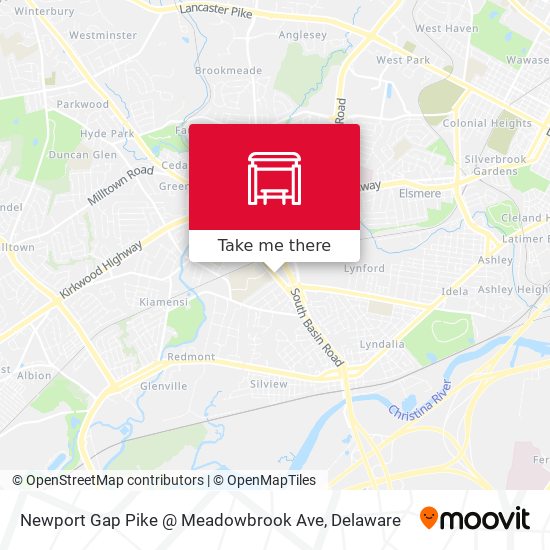 Newport Gap Pike @ Meadowbrook Ave map