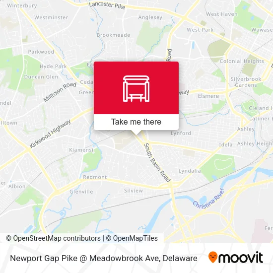Mapa de Newport Gap Pike @ Meadowbrook Ave