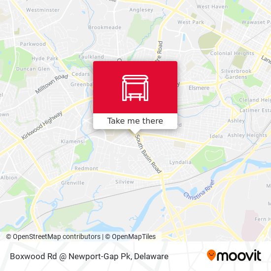 Boxwood Rd @ Newport-Gap Pk map
